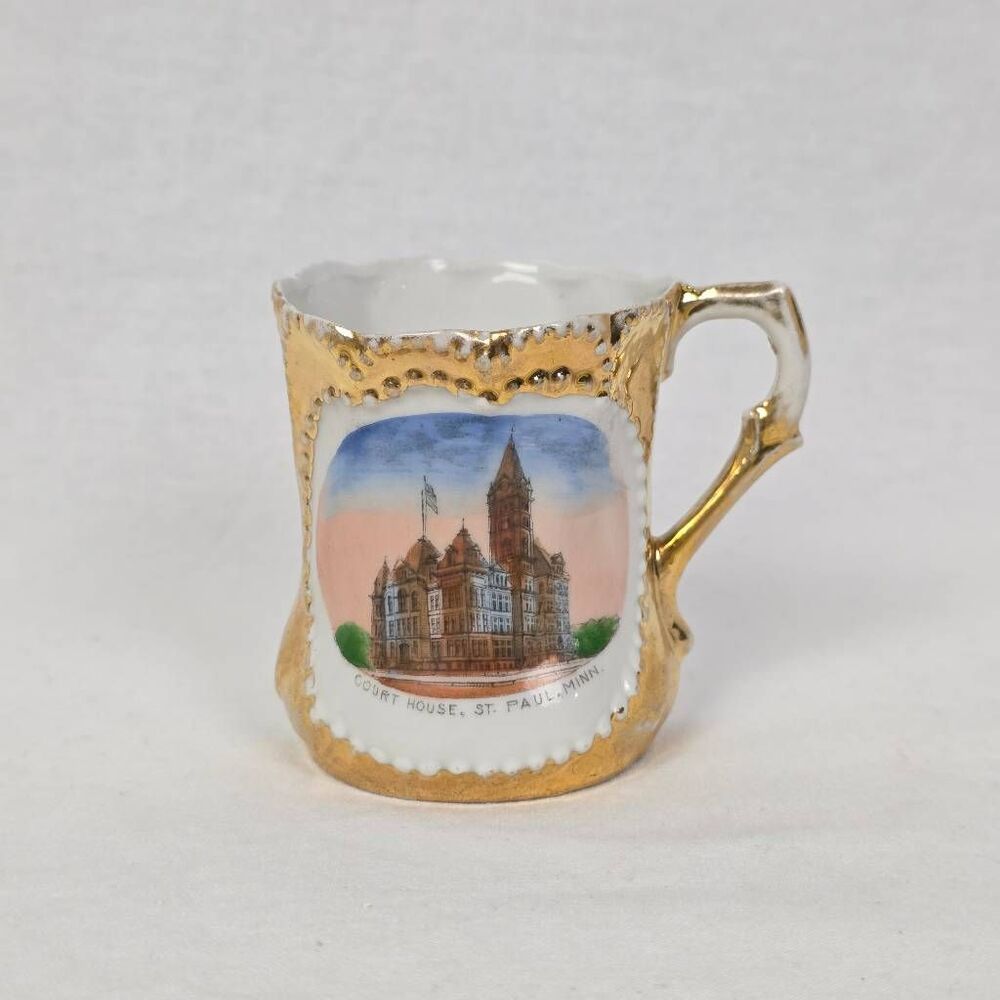 Vintage St Paul MN Courthouse Souvenir Demitasse Cup